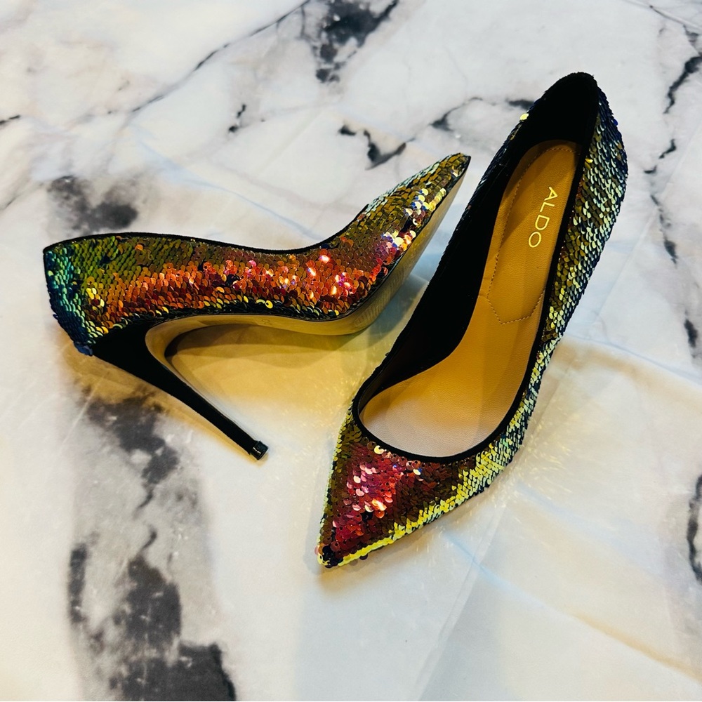 Aldo Stessy Sequin High Heel Pumps